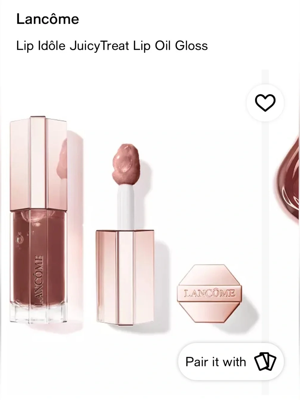 LANCÔME Juice Treat Lip idole Hydrating Gloss Shade Brownie Bite